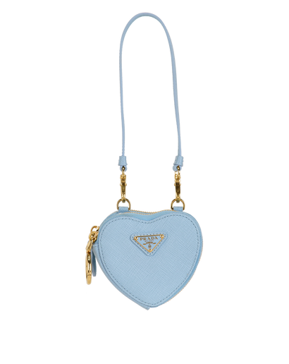 Prada Heart Purse, &pound;420, Accessories, Blue, Leather, Front view